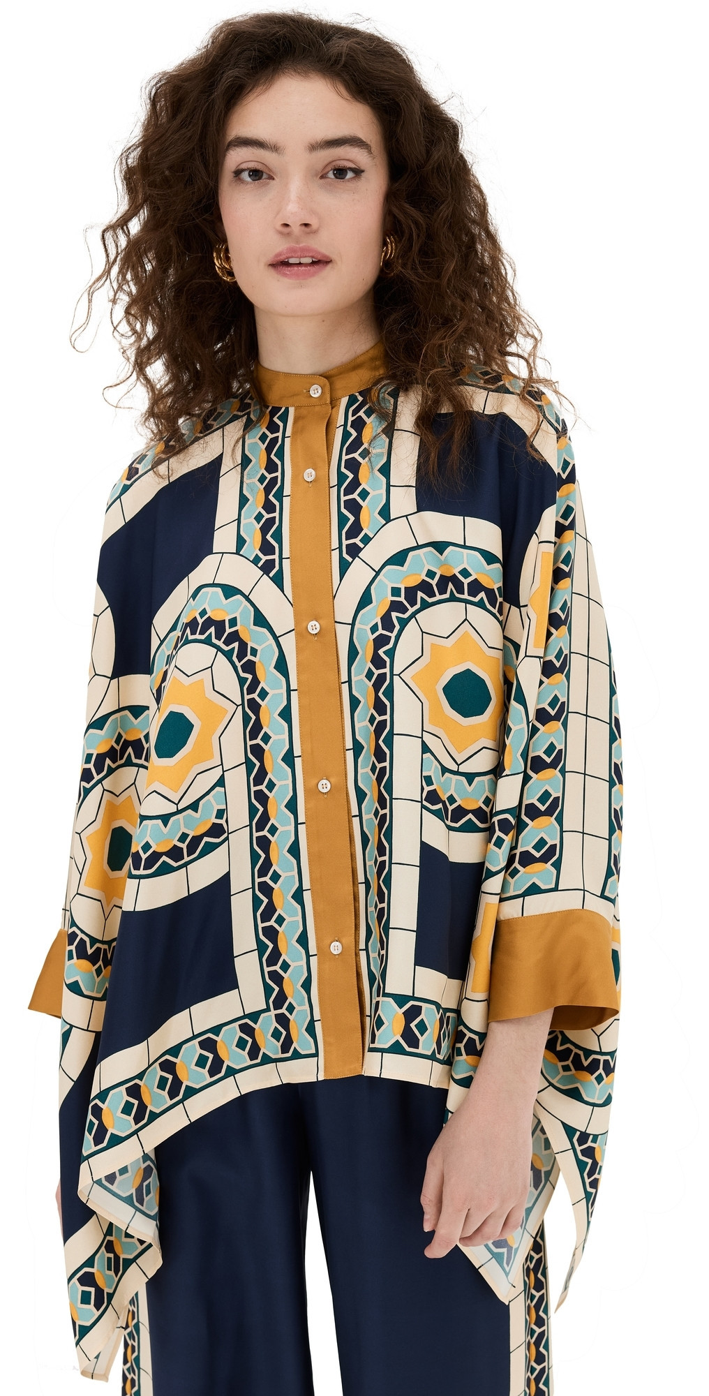 La DoubleJ Foulard Silk Shirt Mudejar Placée L | Shopbop