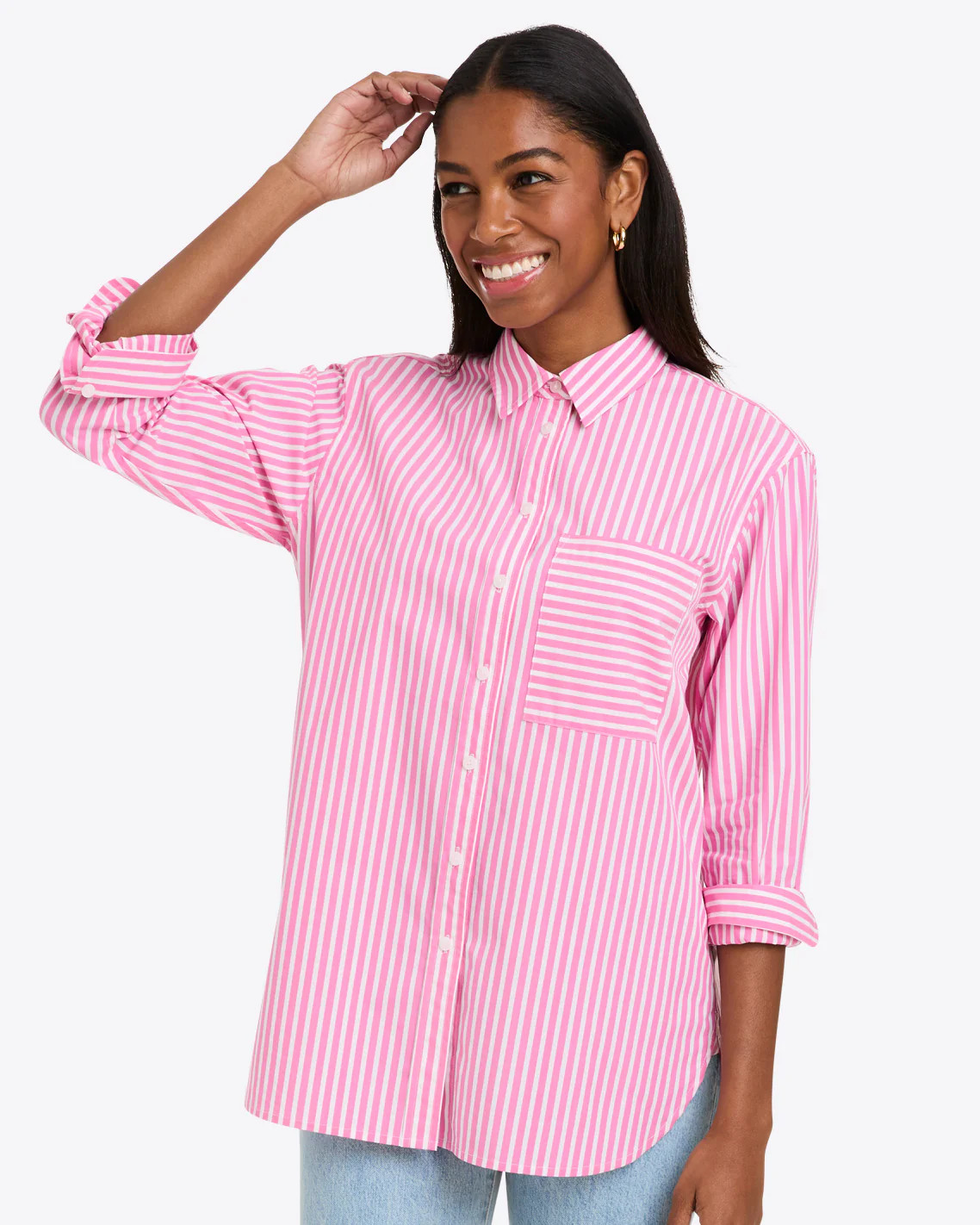 Lynn Long Sleeve Top in Crisp Cotton | Draper James (US)
