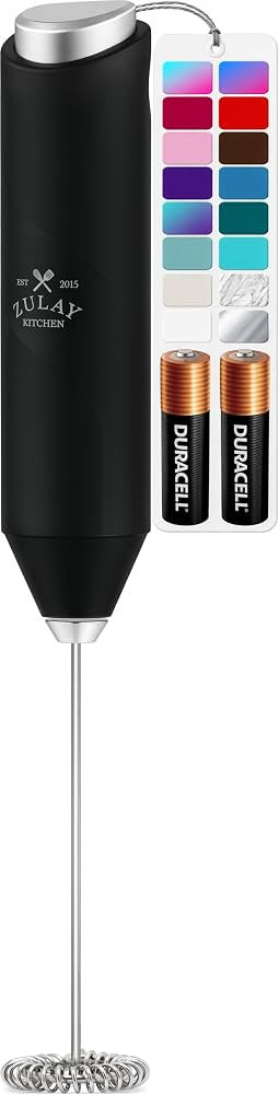 Zulay Kitchen Milk Frother Handheld - Mini Frother Wand, Milk Mixer, Drink Whisk for Coffee, Matc... | Amazon (US)