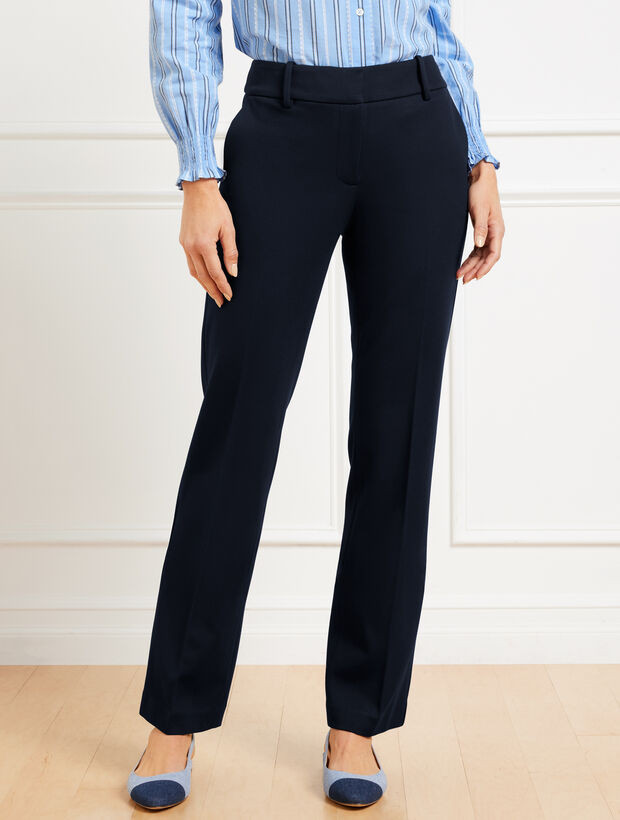 Straight Leg Ponte Trousers | Talbots