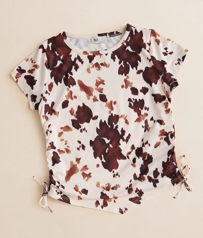 Girls - Cow Print Hanky Top | Buckle