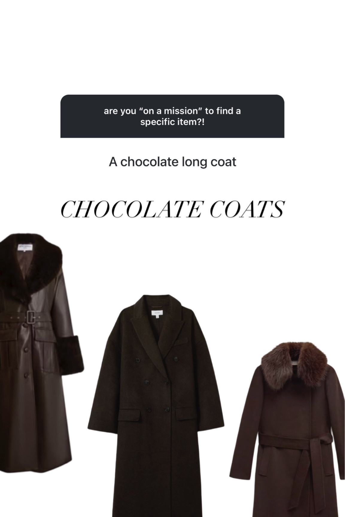 Chocolate brown coats 🐻

#LTKautumn #LTKmidsize #LTKwinter