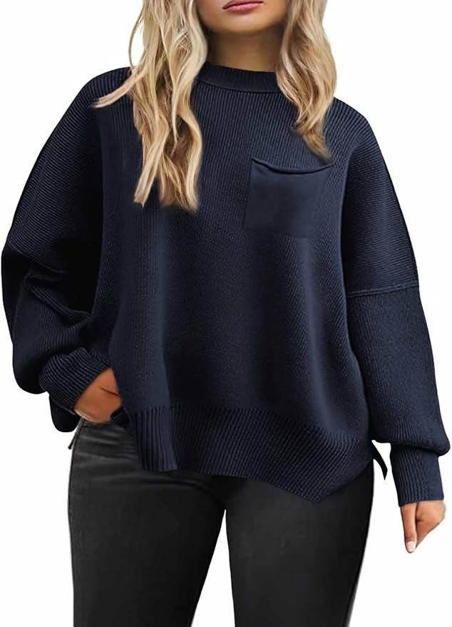 Eytino Plus Size Sweaters for Women Oversized High Neck Long Sleeve Knit Chunky Warm Pullover Swe... | Amazon (US)