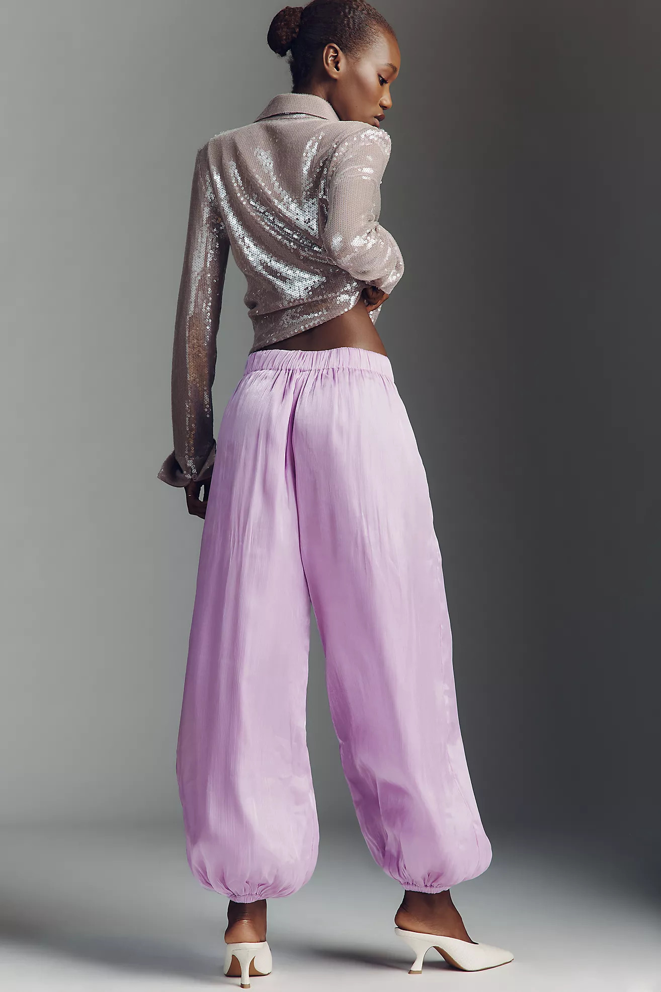 Maeve Shiny Balloon Pants | Anthropologie (US)