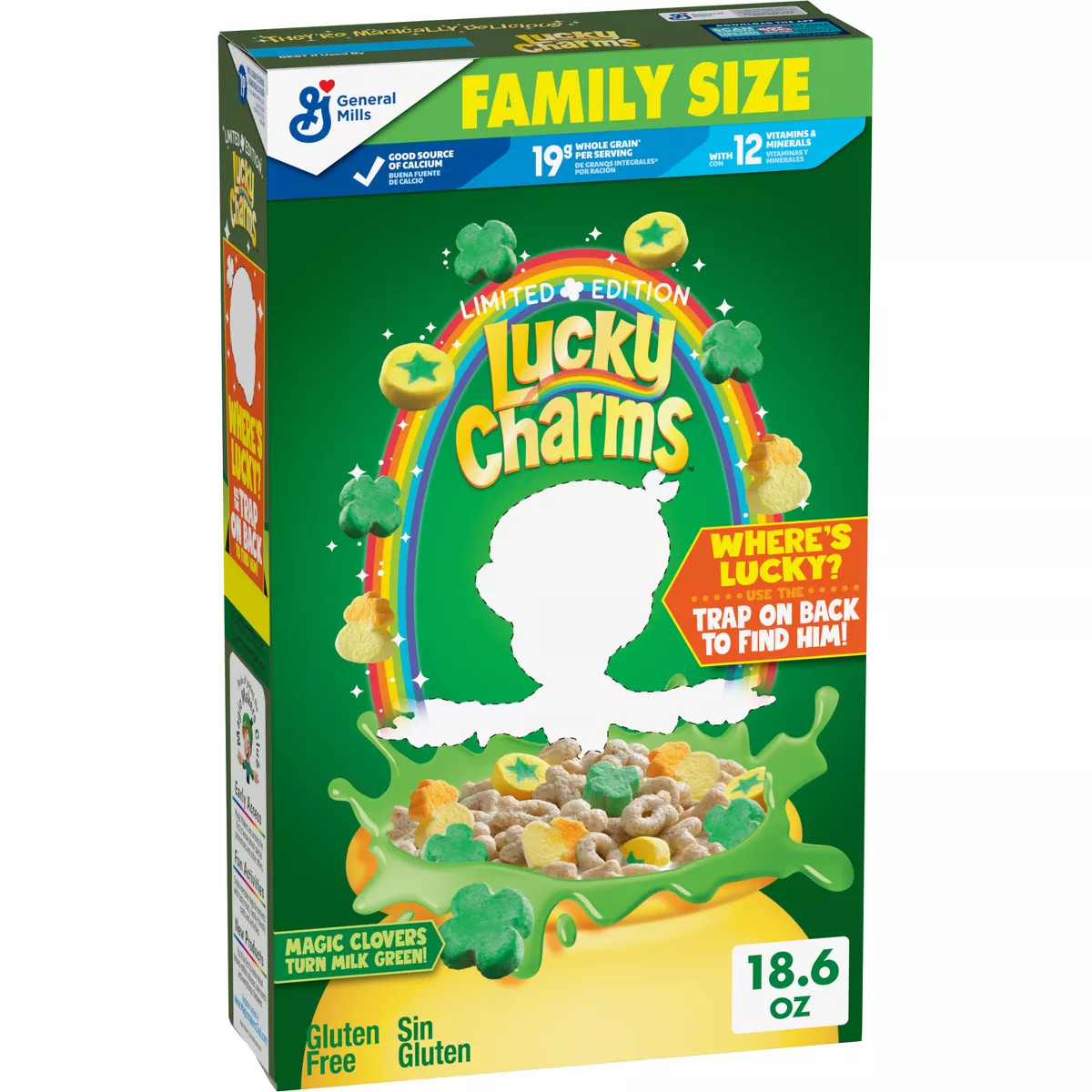 Lucky Charms Saint Patrick's Day Family Size Cereal - 18.6 oz | Target