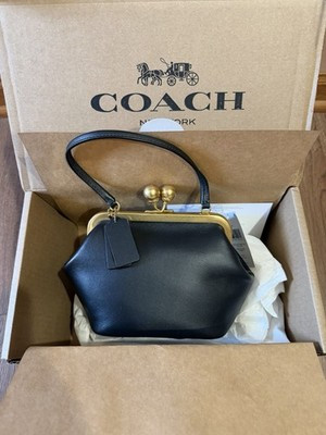 Coach Kisslock Frame Bag 16 Black NWT | eBay US