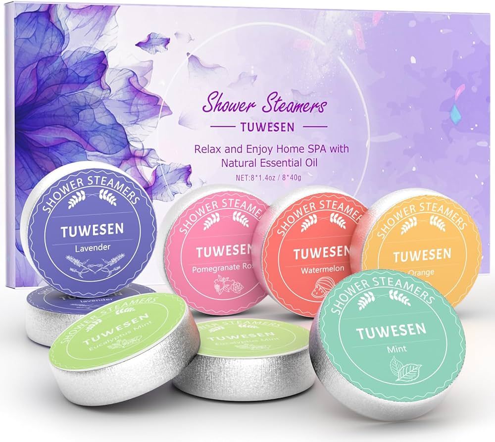 TUWESEN Shower Steamers Aromatherapy, SPA Kit, 8 PCS Shower Steamers for Women, Shower Bombs with... | Amazon (US)