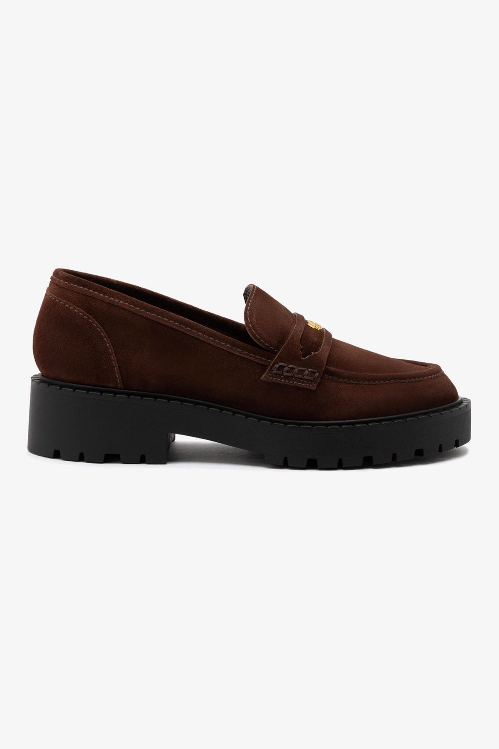 Suki Lugsole Loafer In Brown Suede | Larroude