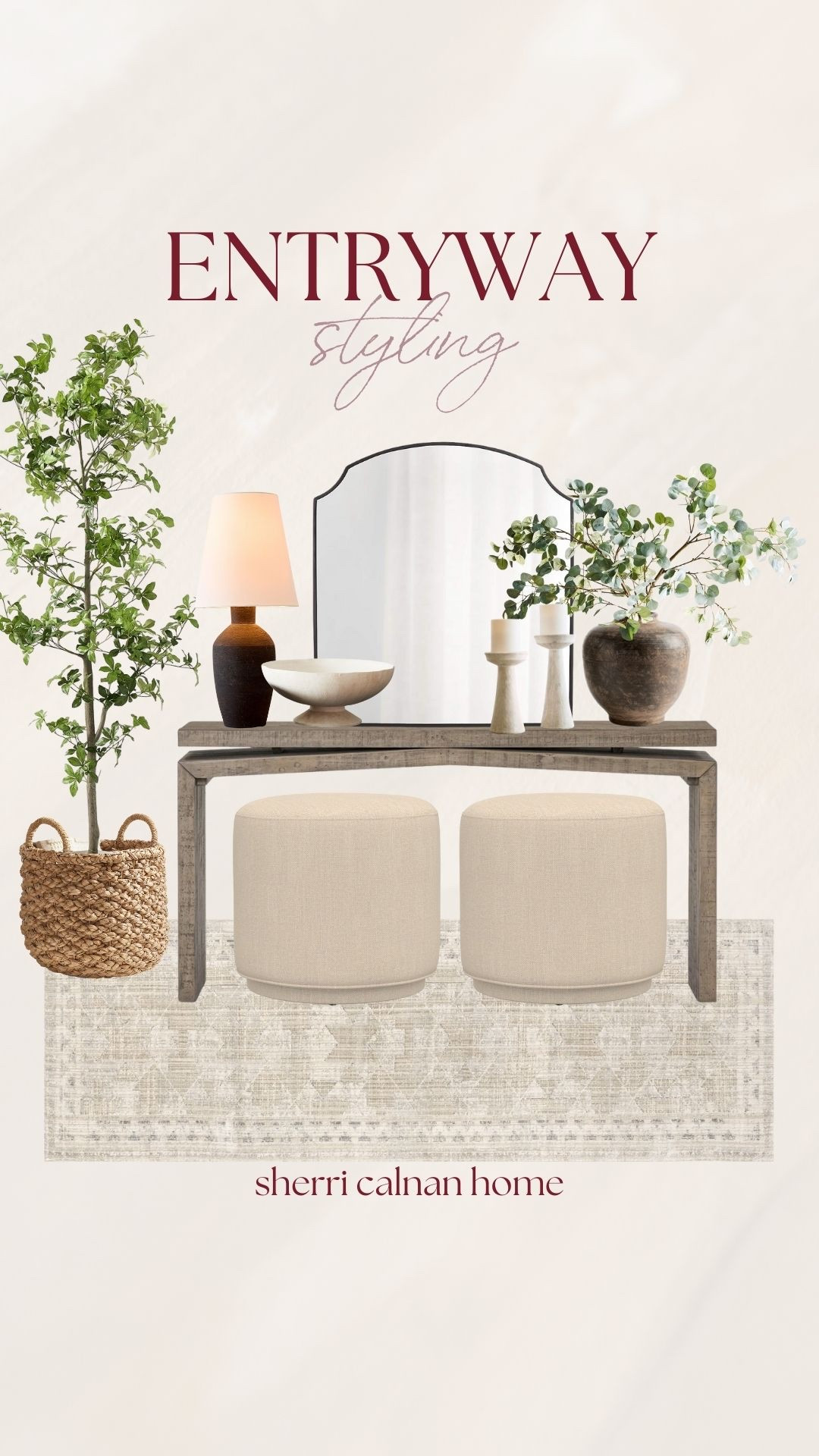 Entryway styling with soft neutrals and functional layers. A welcoming console setup with greenery, warm lighting, and timeless textures. Entryway decor, neutral entryway, console table styling, coastal home entry, organic modern entryway, welcoming home decor, timeless styling, Sherri calnan home

#LTKHome