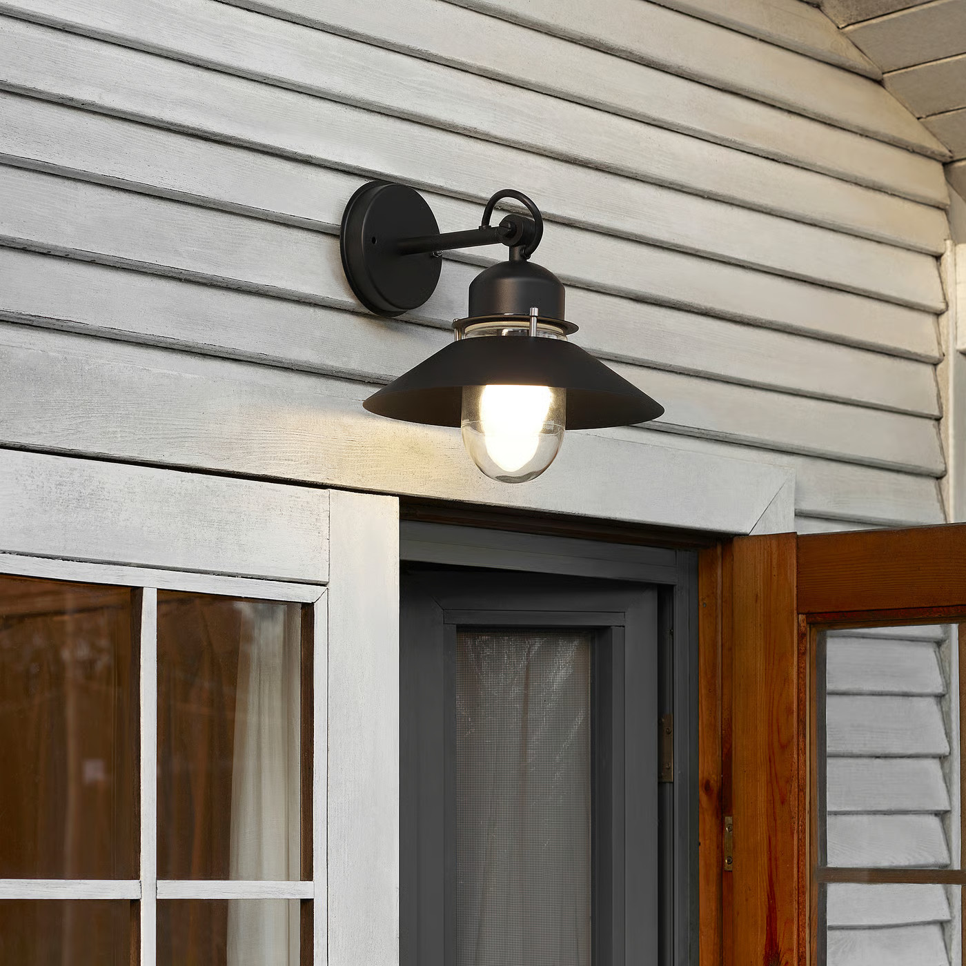 IKEA UPPLID wall lamp, outdoor black, 11 | IKEA US