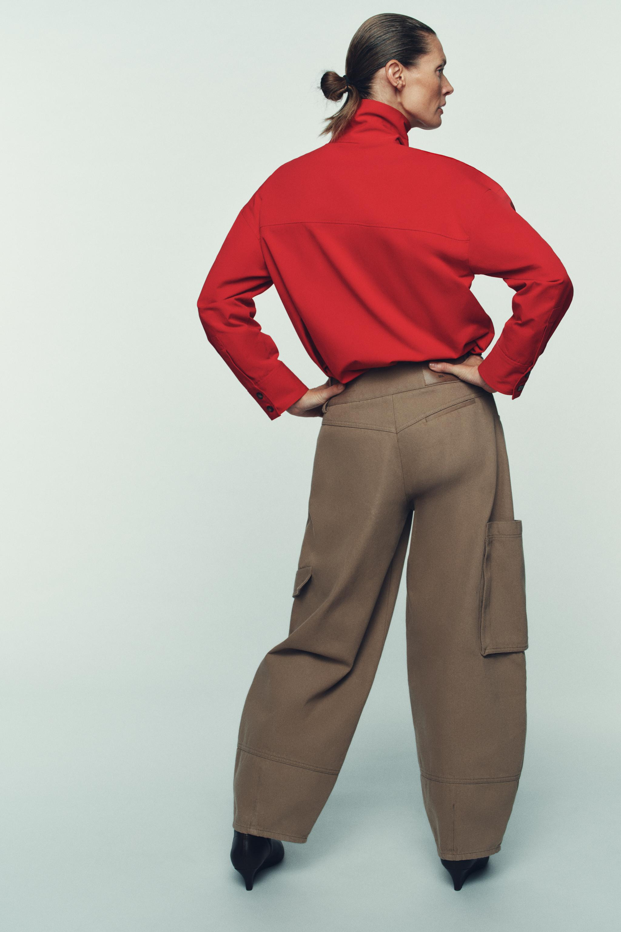 HIGH COLLAR WRAP SHIRT | Zara US