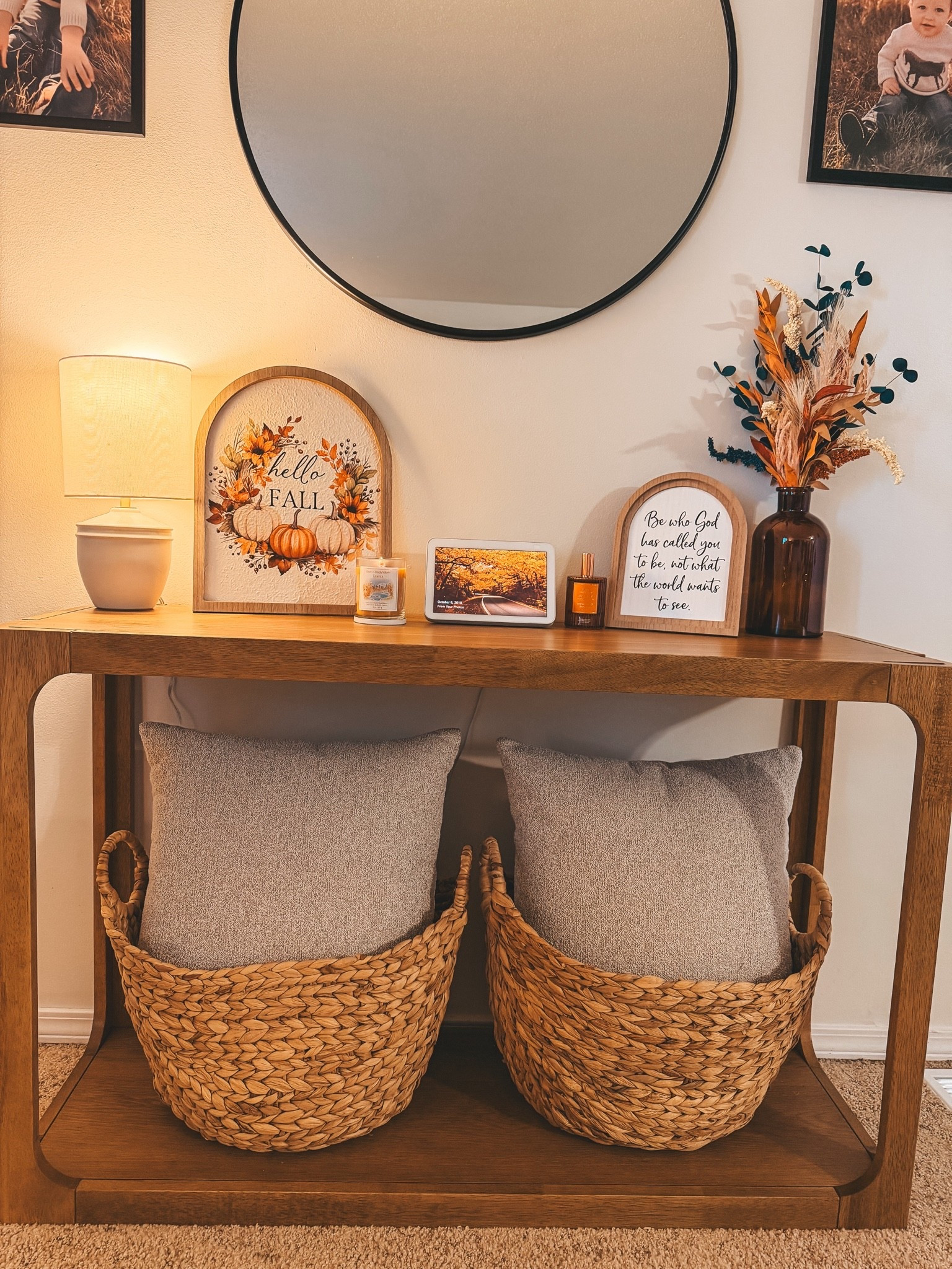 Fall entryway table setup ideas! Love how cozy everything feels!

#LTKSeasonal #LTKHome