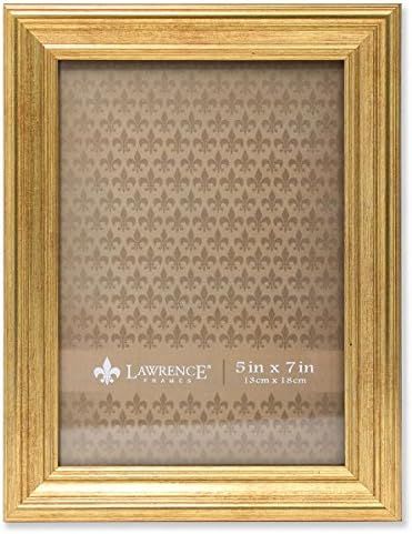 Lawrence Frames Sutter Burnished Picture Frame, 5 by 7-Inch, Gold | Amazon (US)