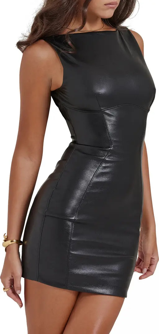 HOUSE OF CB Leola Faux Leather Minidress | Nordstrom | Nordstrom