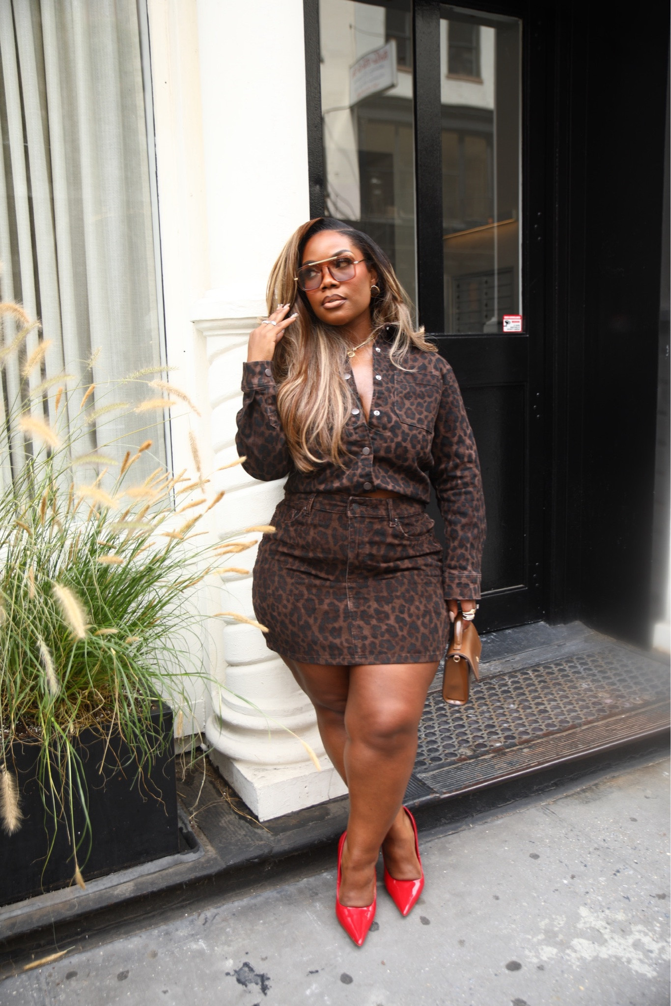 NYFW Walmart Pop Up! This outfit is from their new line, Scenario. Wearing a size 12 in the skirt and medium in the top. @Walmart 

Walmart fashion, fall outfits women, autumn outfits, leopard print set, Emmy Petit

#LTKMidsize #LTKPetite #LTKootd