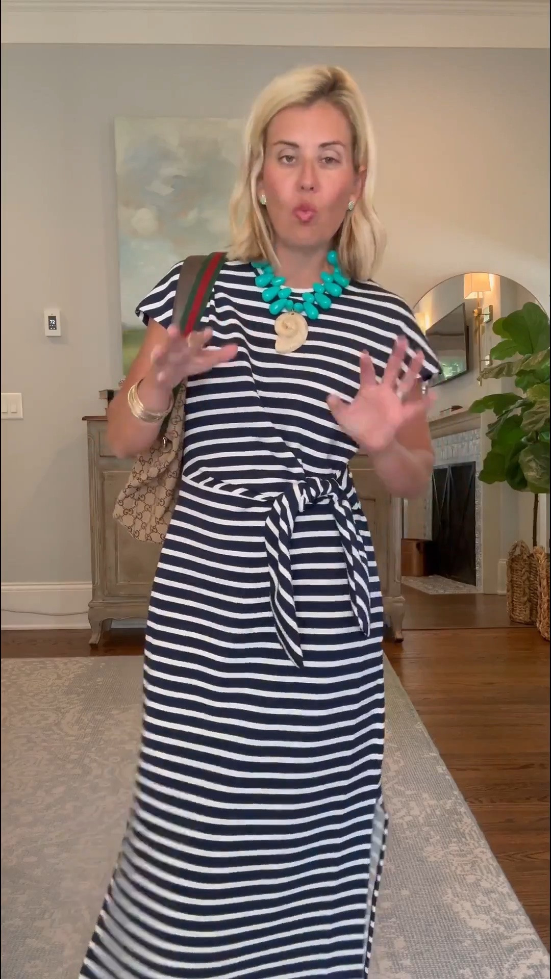Spanx…always solving my “what do I wear” problem! I promise you, this might be the most flattering dress you ever put on your body! 

Sizing:
Air Essentials T-Shirt Dress - small
Air Essentials Crewneck Tank - xs
Air Essentials Short 5" - small
Full Zip Hoodie - xs
Leggings - 7/8 small
Crewneck Tank - xs
Tie-Waist Dress - small
Wide Leg Jeans - xs petite
#LTKdayinmylife #LTKmomlife #LTKOver40