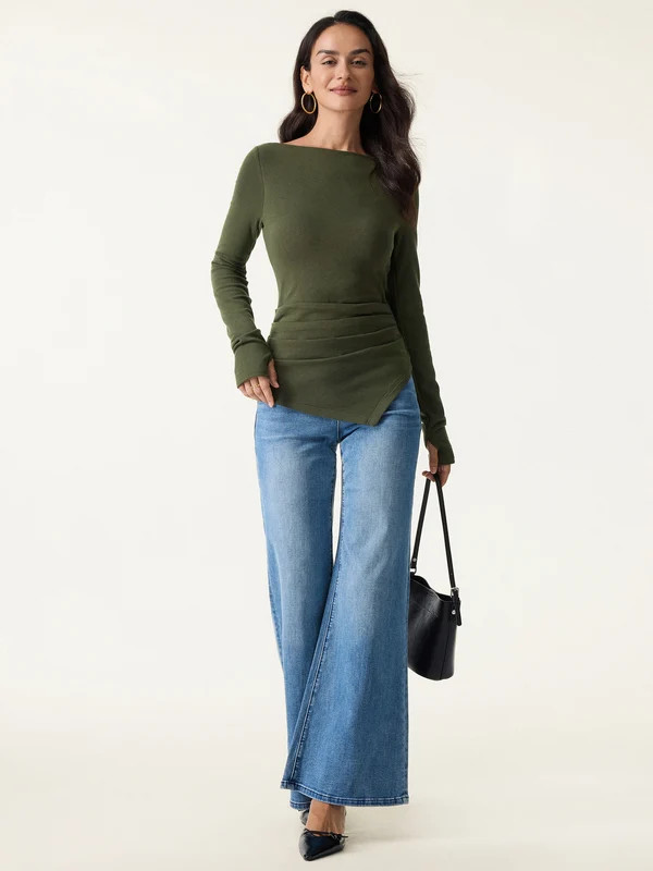 ProWarm Boatneck Side Tucks Asymmetrical Brami | OGLmove