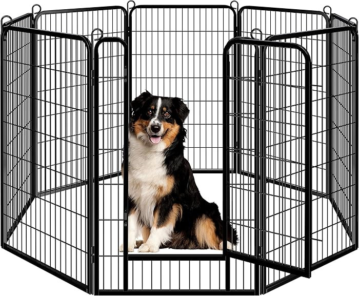 Yaheetech Dog Playpen Outdoor, 47 inch 8 Panels Dog Pen Indoor Heavy Duty Puppy Exercise Pen Meta... | Amazon (US)