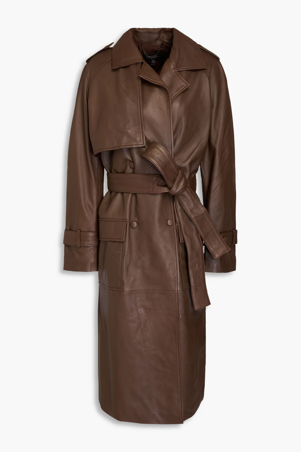 Hazel leather trench coat | The Outnet (UK and Europe)