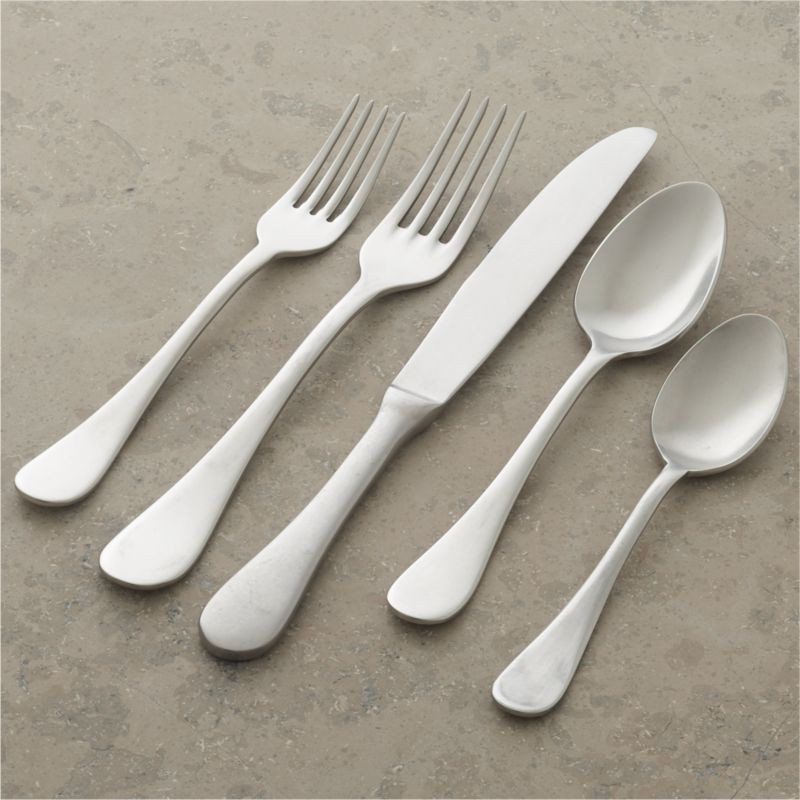 Lucca 5-Piece Flatware Place Setting + Reviews | Crate & Barrel | Crate & Barrel