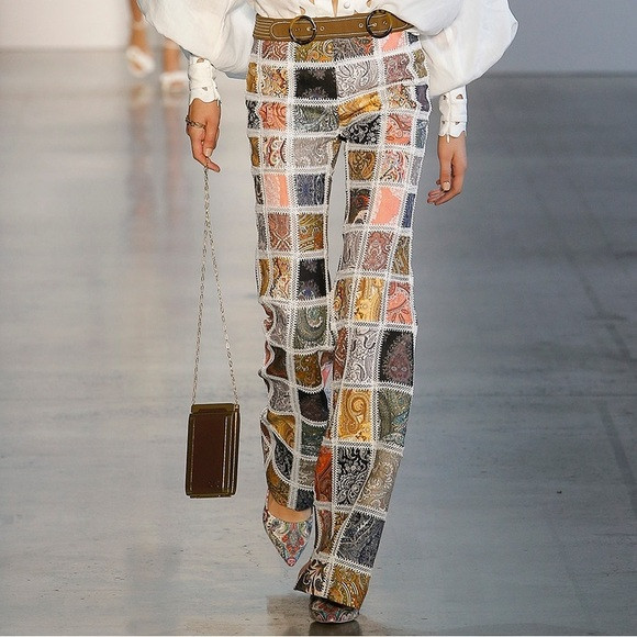 NWT Zimmermann Ninety Six Patchwork Flared Trousers Pants AU1 US6 | Poshmark