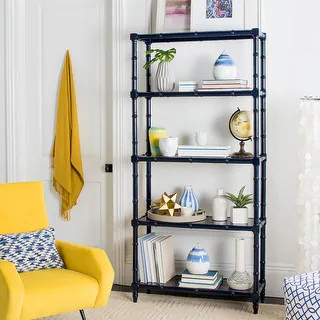 SAFAVIEH Ebo Modern Coastal 4 Tier Etagere - 14.6" W x 36" L x 78" H - Bed Bath & Beyond - 211853... | Bed Bath & Beyond