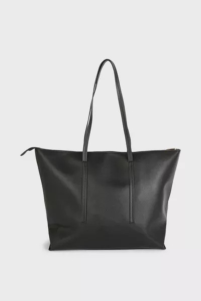 Minimal Zip Top Tote Bag | Debenhams UK