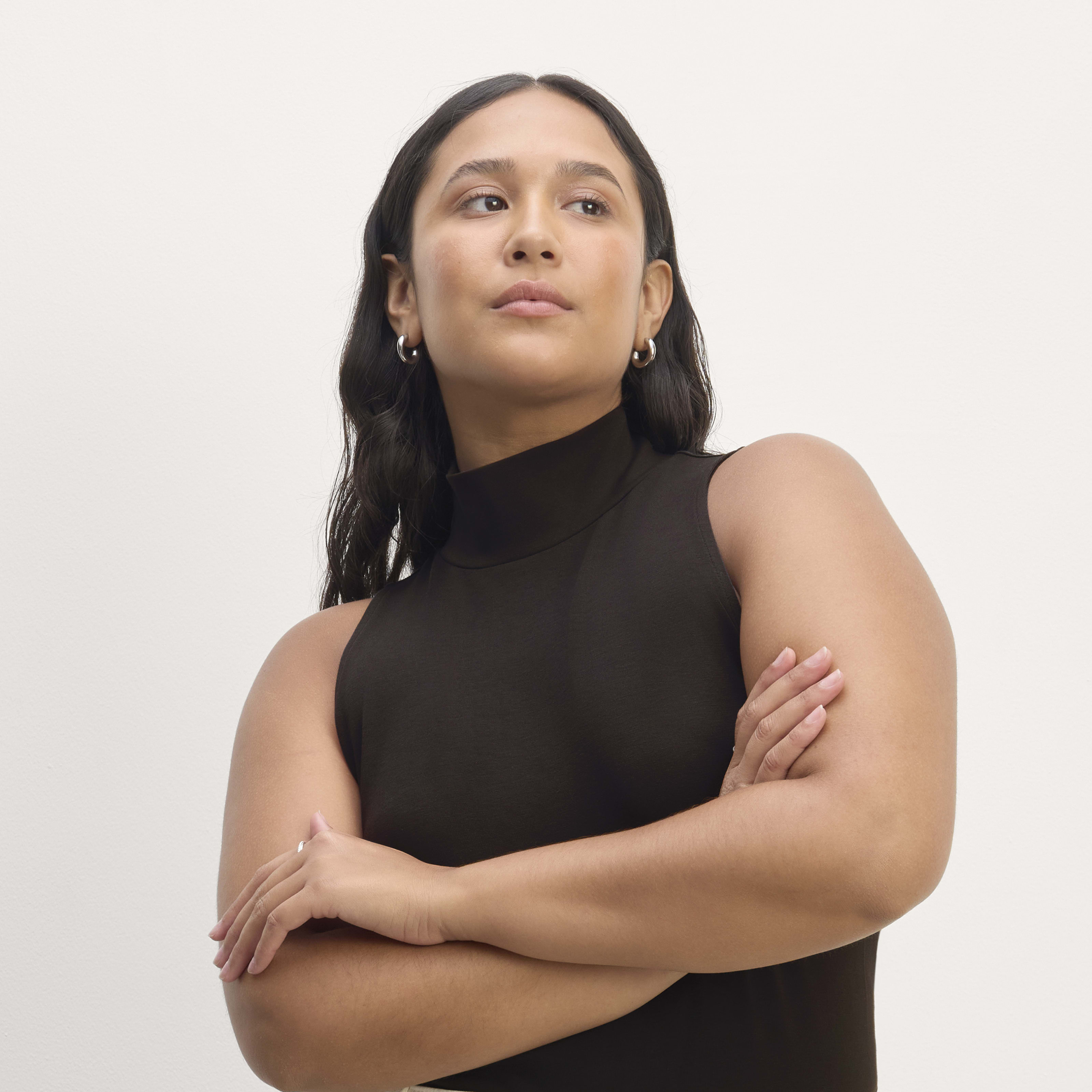 Women's Form Mock-Neck Tank by Everlane in Black, Size M | Everlane