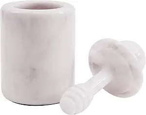 Radicaln Marble Honey Pot 5.5'' Inches White Handmade Honey Jar with Dipper and Lid - Honey Dispe... | Amazon (US)