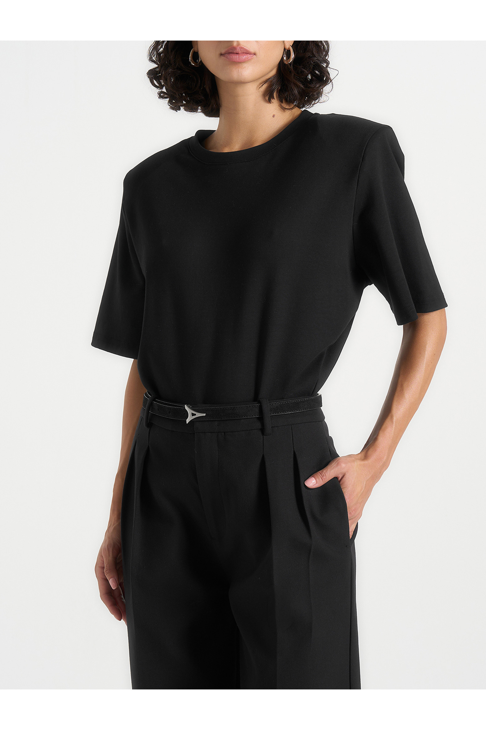Manière De Voir Mia Wide Shoulder Bodysuit T-Shirt (Women) | Nordstrom | Nordstrom