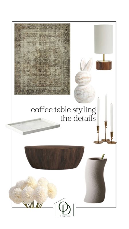 Modern organic coffee table styling

Mini wood lamp, marble tray for decor, wood bunny rabbit decor, brass tapered candle holders, curved vase, faux white mums, angled barrel coffee table, washable loloi x magnolia rug, washable rug

#LTKunder50 #LTKFind #LTKhome