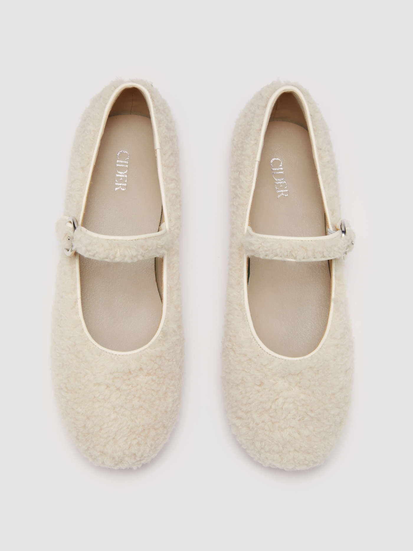 Countryside Core FURRY MARY JANE FLATS For Daily Casual Date School Work | Cider