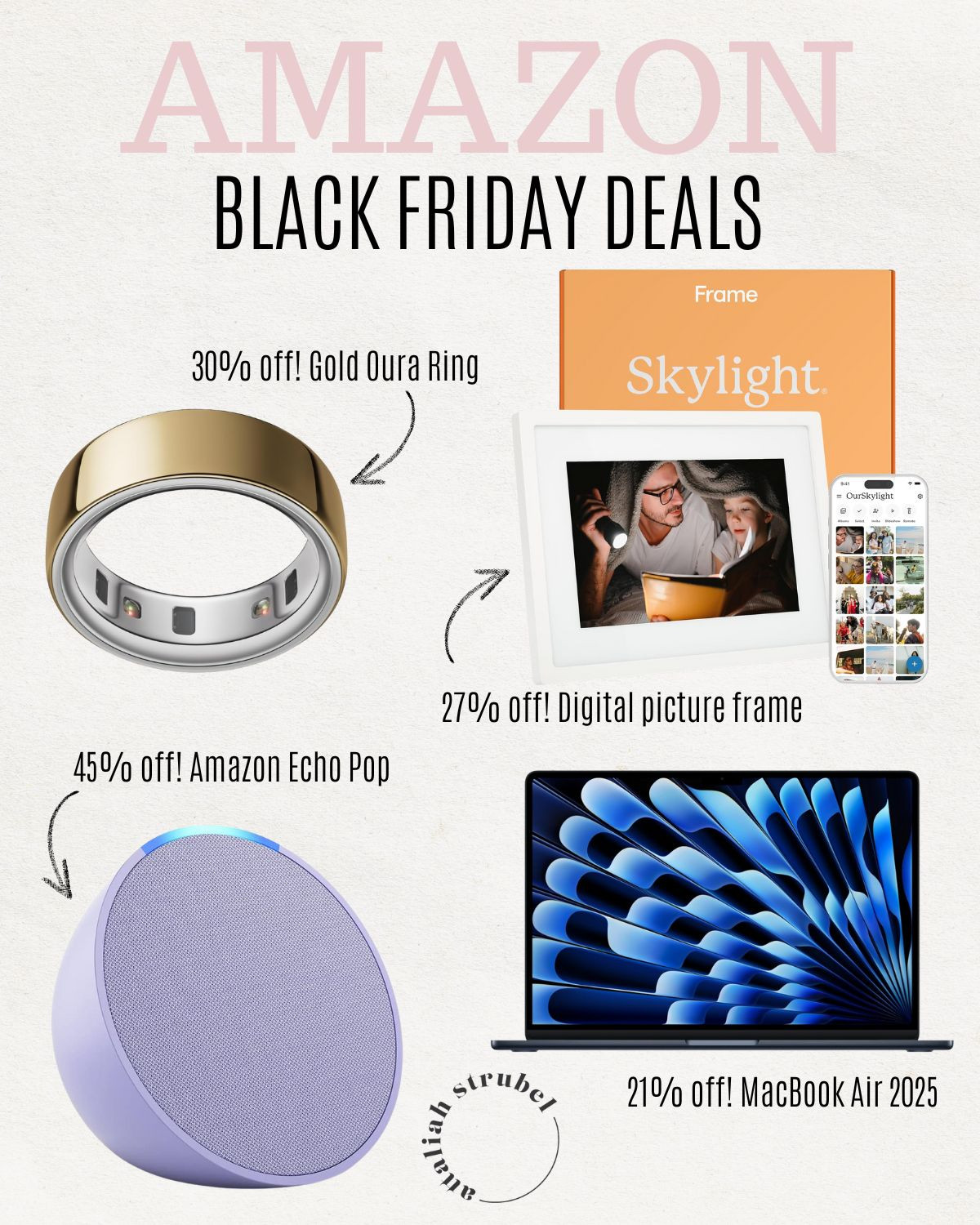 Black Friday Deals on Amazon!  Oura Ring. Skylight. Echo. Macbook. 

 #LTKCyberWeek #LTKGiftGuide