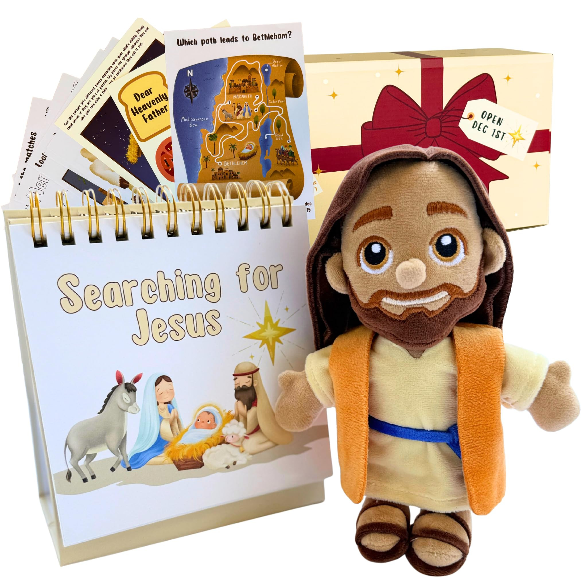 Christian Advent Calendar for Kids with Jesus Doll, Nativity Calendar & Activities – Christ-Cen... | Amazon (US)