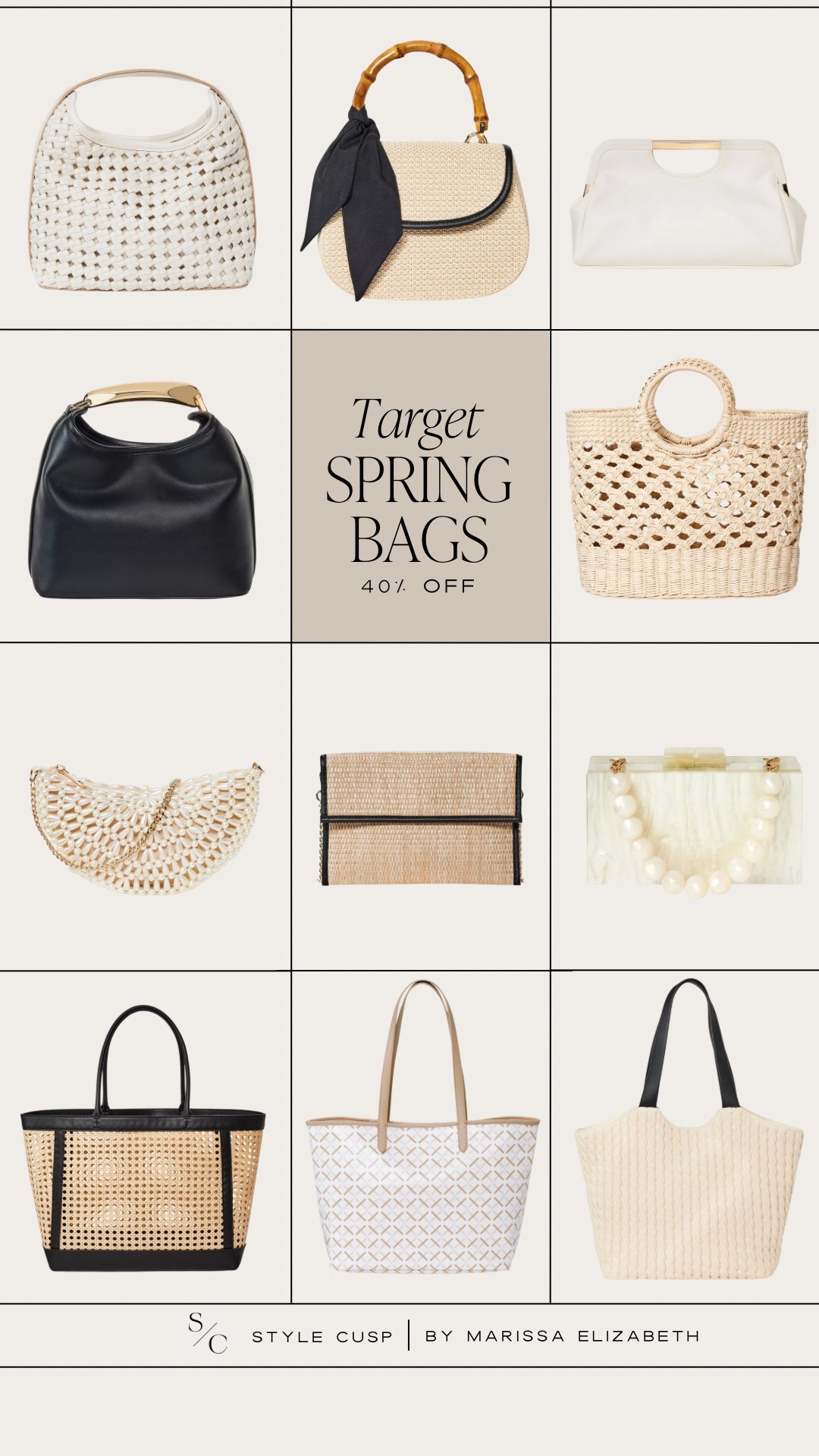 Target Sale! 40% off Spring Bags 

Spring style, spring accessories, spring fashion, target bag, target fashion, target style, neutral style, spring outfit, resortwear, vacation, wedding clutch, beach bag, beach tote, pool, swim bag

#LTKStyleTip #LTKFindsUnder50 #LTKItBag 

#LTKSaleAlert