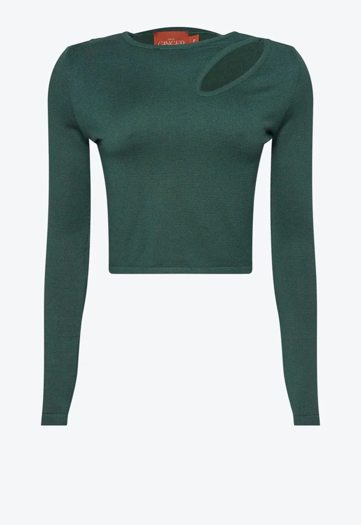 BLUSA VERDE GINGER TRICOT FENDA PIAFFER | ZZ Mall (BR)