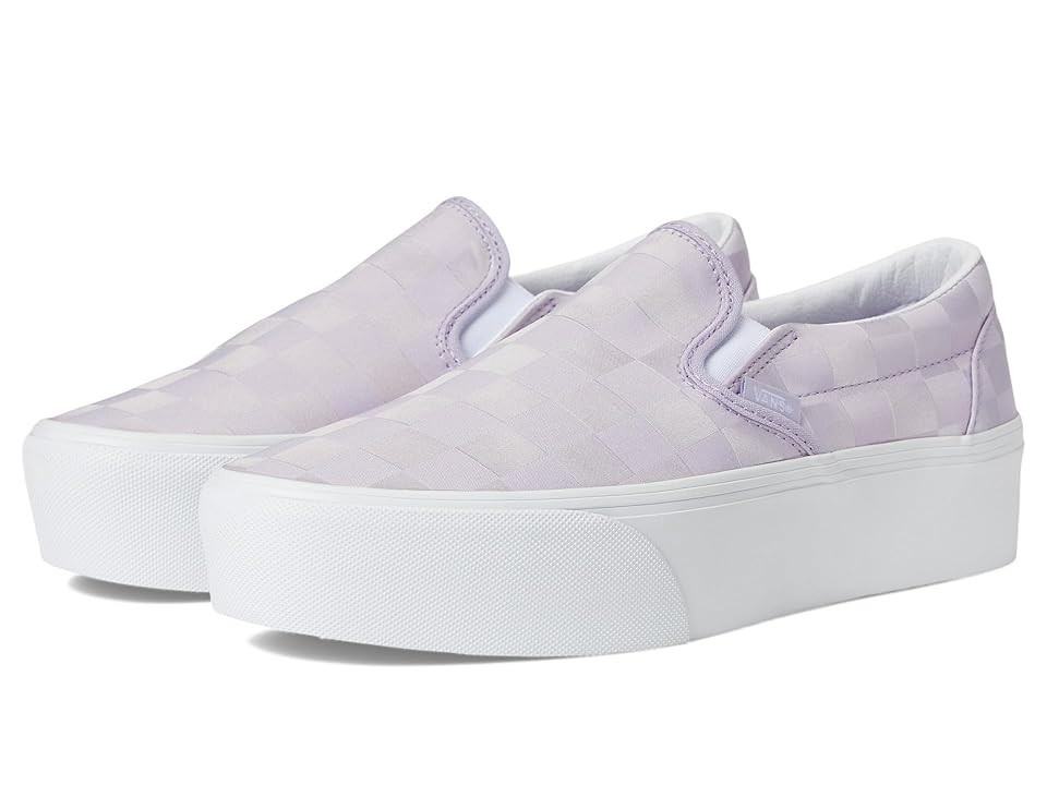 Vans Classic Slip-On Stackform Shoes Lilac : Men's 3.5 - Women's 5 Medium, Textile | Zappos