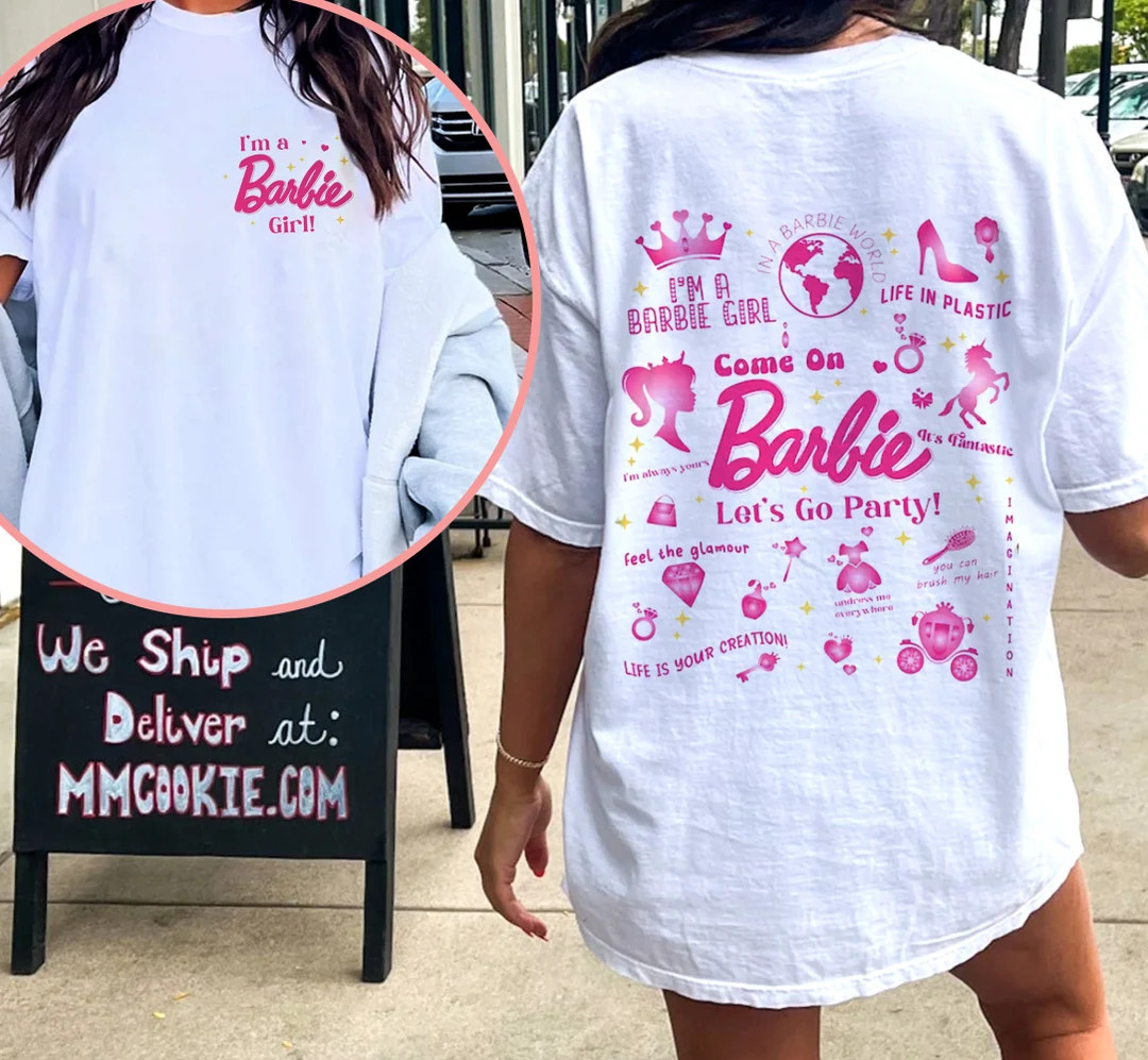 Barbie 2 Sides Shirt, I'm A Barbie Girl Tee,Barbie Tee Doll, Barbie Shirt Funny,Barbie Tshirt For... | Etsy (US)