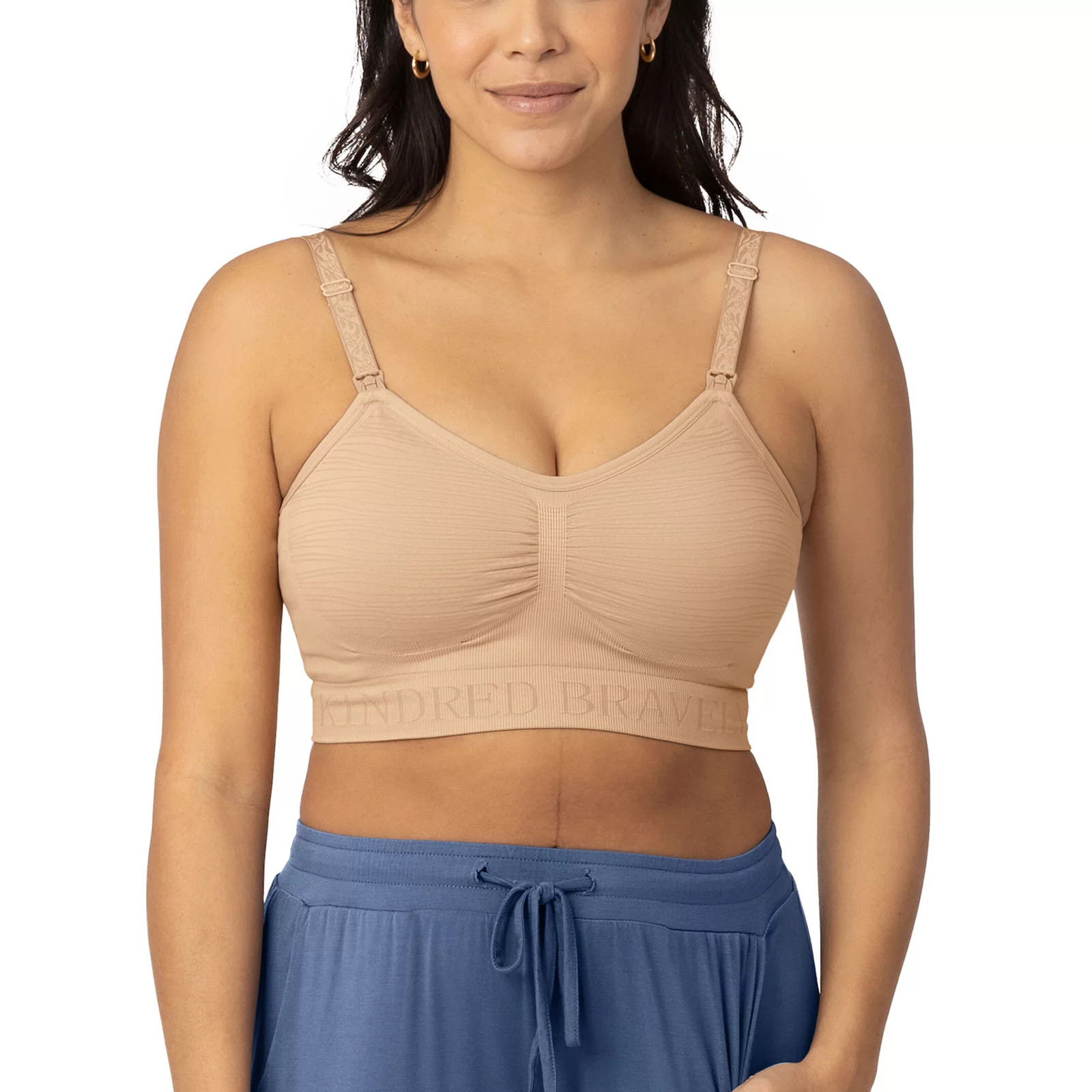 Maternity Kindred Bravely Sublime Hands-Free Pumping Nursing Bra, Women's, Size: Medium E-H, Beige | Kohl's