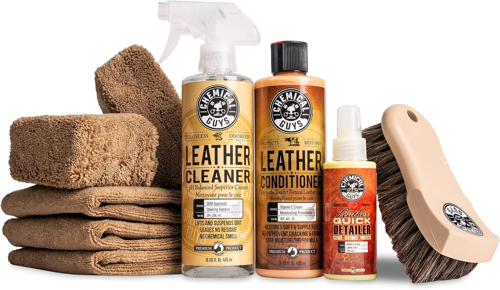Chemical Guys Leather Cleaner and Conditioner Detailing Kit | Amazon (US)