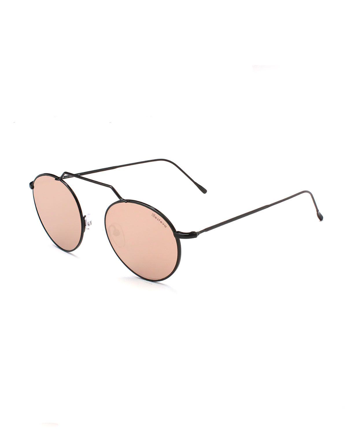 Wynwood II Round Mirrored Sunglasses, Black | Neiman Marcus