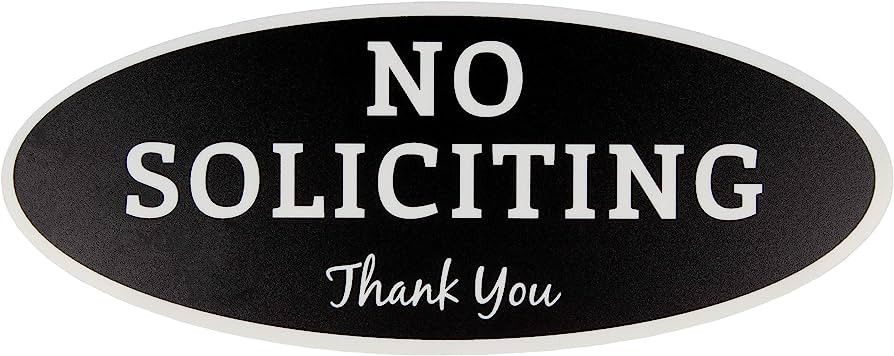 No Soliciting Sign – Digitally Printed Indoor/Outdoor Sign – Durable UV and Weather Resistant... | Amazon (US)