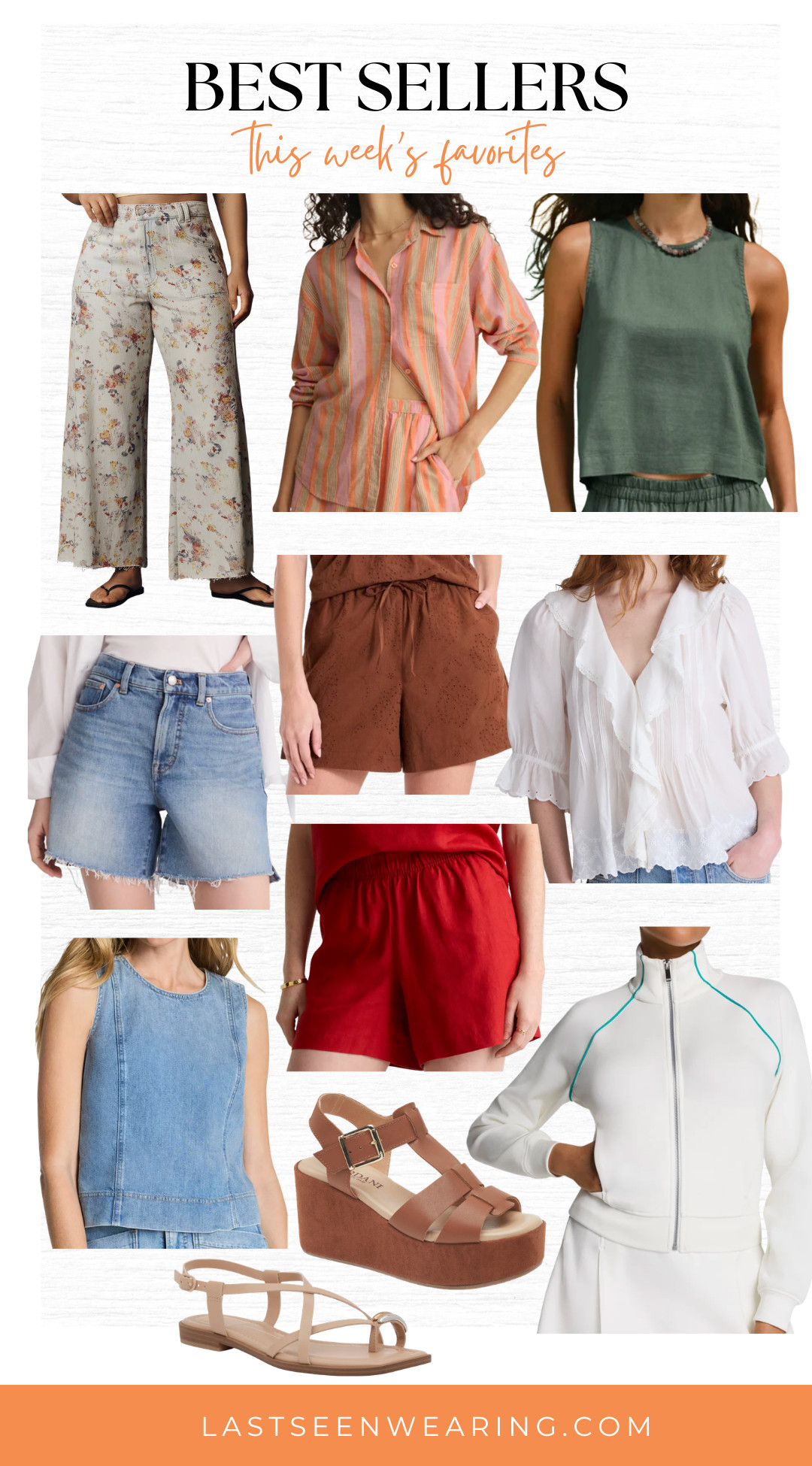 This week's best sellers! Loving all the shorts and pretty tops!  

 #LTKootd #LTKSeasonal #LTKOver40