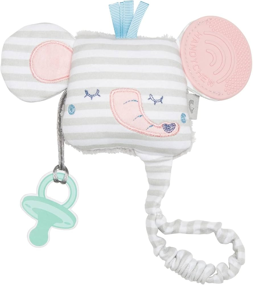 Cheeky Chompers Handychew | Attachable Baby Teething Toy, Rattle, Baby Teether, Cuddly Animal Bud... | Amazon (US)