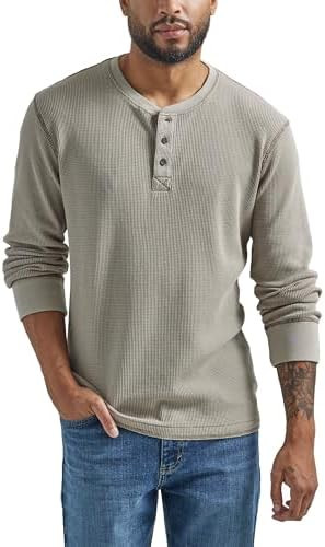 Wrangler Authentics Men's Long Sleeve Waffle Henley | Amazon (US)