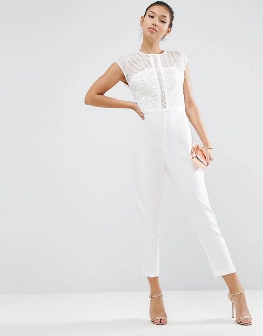 ASOS Premium Jumpsuit With Embroidered Panels | ASOS US