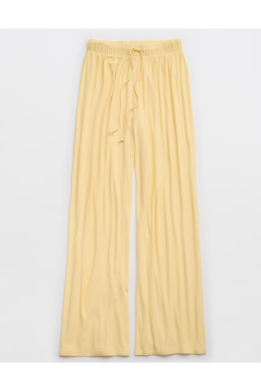 Aerie Real SoftÂ® Rib Trouser PJ Women's Yellow Notes XXS | American Eagle Outfitters (US & CA)