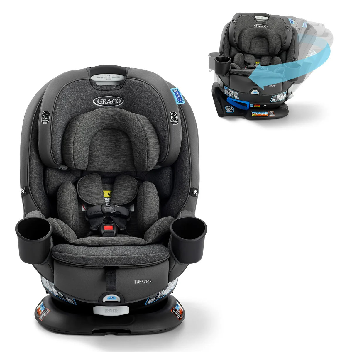 Graco Turn2Me 3-in-1 Rotating Convertible Car Seat - Manchester | REBEL (formerly Rebelstork)