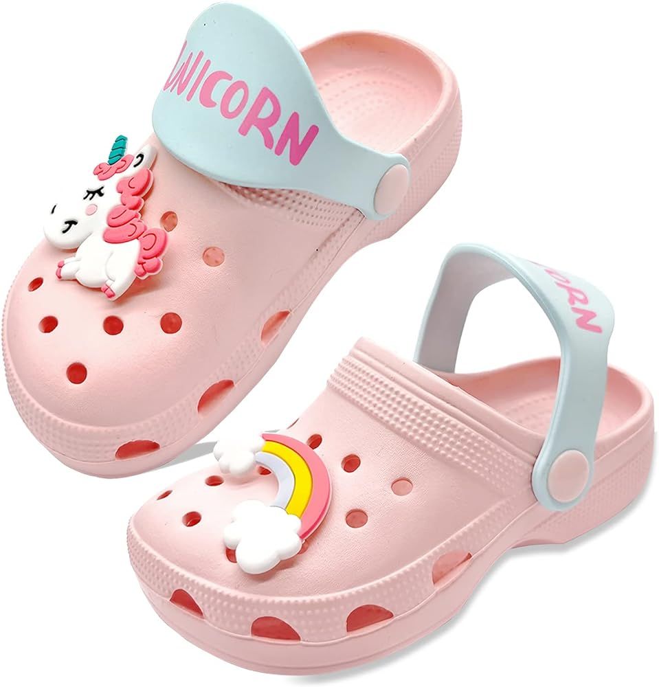 Toddler Little Kids Unicorn Shower Pool Slide Sandals Non-Slip Summer Slippers Lightweight Beach ... | Amazon (US)
