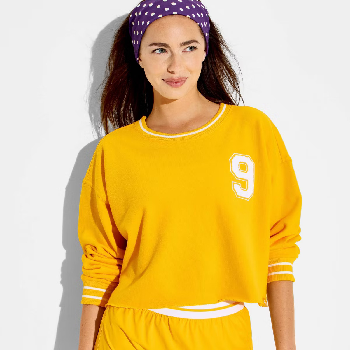 Women's Crewneck Sweatshirt - JoyLab\u2122 Yellow XS | Target